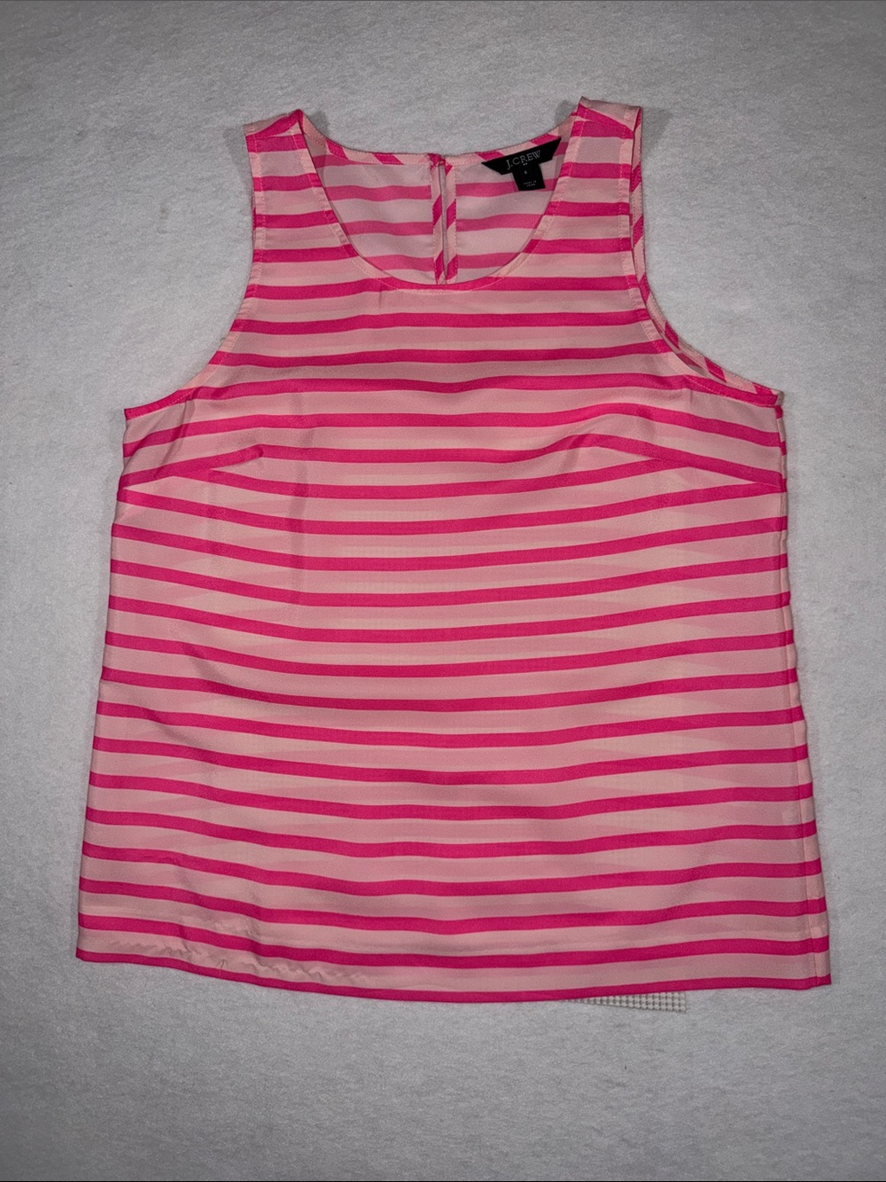 J. Crew Pink & Light Pink Striped Sleeveless Tank